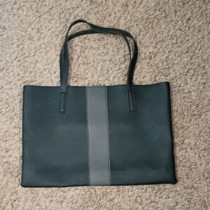 Elegant Gray and Dark Green Tote Bag